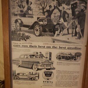 Vintage Gasoline ad real deal no repros Ethyl Gas